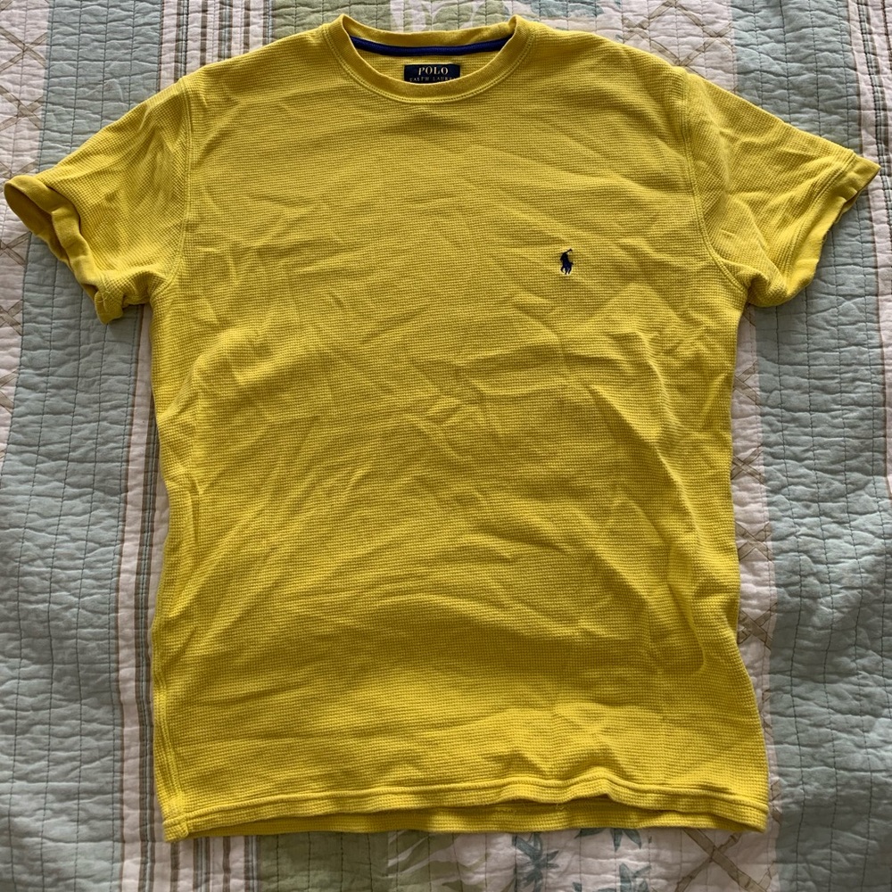 POLO Ralph Lauren Yellow/Navy Blue T-Shirt Size M